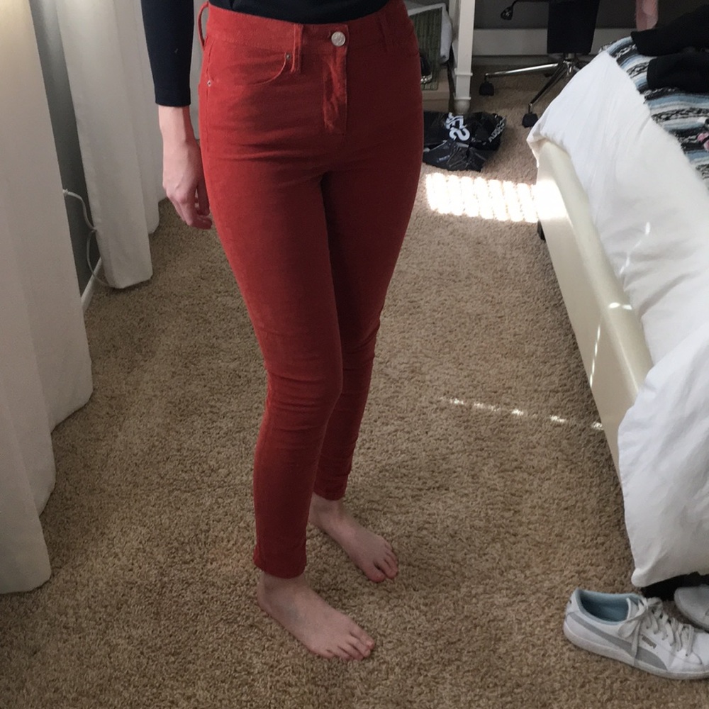 Urban Outfitter BDG Orange Corduroy Skinny Jeans